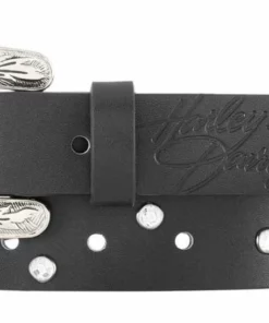 American Accessories Harley-Davidson® Women's Dakota Glam Embellished Leather Belt, Black HDWBT11699 Ladies' Belts & Buckles
