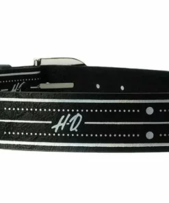 American Accessories Harley-Davidson® Women's Out Of Line Foiled Genuine Leather Belt, HDWBT11716-BLK