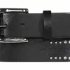 American Accessories Ladies' Belts & Buckles Harley-Davidson® Women's Rockers Rhinestones Genuine Leather Belt - Black