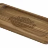 Ace Branded Home Harley-Davidson® Wooden Serving Board Engraved Bar & Shield Logo W/Leather Straps