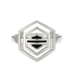 MOD Harley-Davidson® Women's Hexagon Bar & Shield Ring, HDR0509 Jewelry 3 MOD Harley-Davidson® Women's Hexagon Bar & Shield Ring, HDR0509 Jewelry
