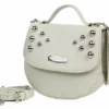 Leather Source Accessory Bags & Purses Harley-Davidson® Heavy Metal Leather Flapped Crossbody Purse - Cream