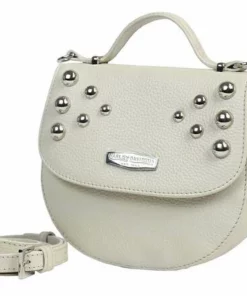 Leather Source Accessory Bags & Purses Harley-Davidson® Heavy Metal Leather Flapped Crossbody Purse - Cream