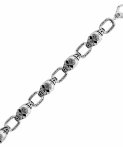 MOD Harley-Davidson® Men's Steel Skull Link Bracelet, HSB0003