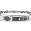 MOD Harley-Davidson® Men's H-D Small Curb Link Bracelet, Stainless Steel HSB0144 2 MOD Harley-Davidson® Men's H-D Small Curb Link Bracelet, Stainless Steel HSB0144