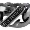 MOD Harley-Davidson® Men's Banner Curb Chain Link Steel Band Stainless Steel Ring HSR0084