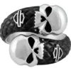 MOD Harley-Davidson® Men's Double Willie G Skull B&S Stainless Steel Metal Ring Jewelry & Watches