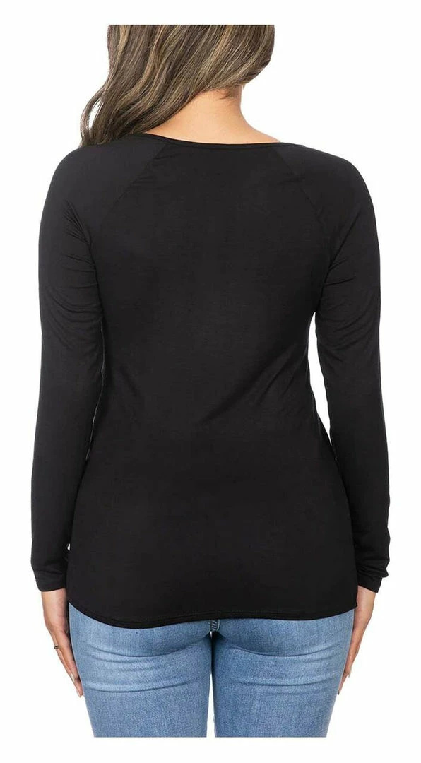 FCP Harley-Davidson® Women's Embellished B&S Long Sleeve Scoop Neck Top - Black 4 FCP Harley-Davidson® Women's Embellished B&S Long Sleeve Scoop Neck Top - Black