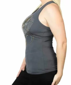 FCP Harley-Davidson® Women's Embellished Winged Round Neck Sleeveless Tank Top - Gray