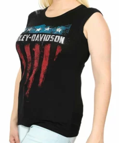 FCP Harley-Davidson® Women's Shield Of Freedom Bling Crew-Neck Sleeveless Tank Top