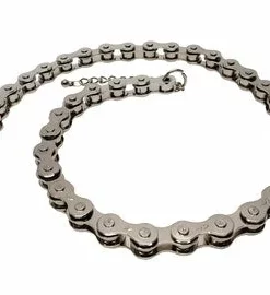 Daniel Smart Manufacturing Classic Chrome Plated 18" Bike Chain Necklace