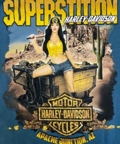 Superstition Harley-Davidson Harley-Davidson® Men's Blur Miner Long Sleeve Tee, Indigo Blue Dealership T-Shirts