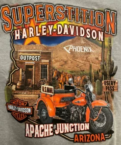 Superstition Harley-Davidson Dealership T-Shirts Harley-Davidson® Men's Tracking Text Usery Pass Long Sleeve Shirt