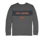 Harley-Davidson® Men's Oil Can Bar & Shield Chest Stripe Slub Graphic Tee 96136-22VM