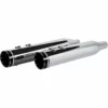 Khrome Werks® 4.50" HP-Plus Slip-On Mufflers - Chrome W/ Black Tracer Tip, 1801-1259 Pipes