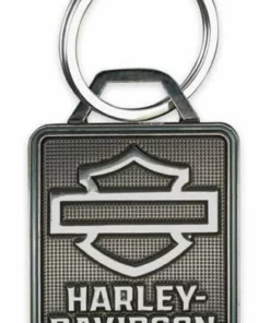 Global Products Harley-Davidson® 2D Die Struck Bar & Shield Keychain - Polished Silver KY34406