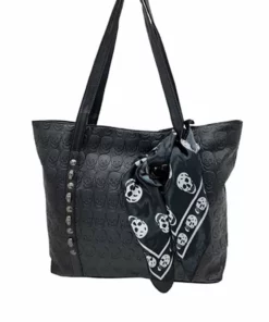 TAW Gear® Women's Skull Scraf Tote Bag, Black Handbags