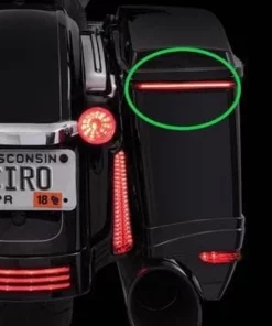 Parts Unlimited Ciro® Bag Blades Smoke/Red LED Lights, 40062