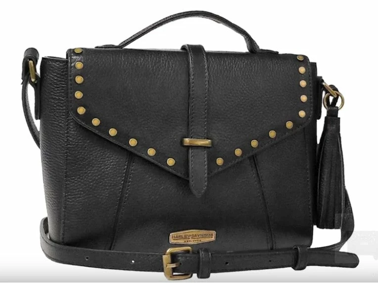 Leather Source Accessory Harley-Davidson® Women's Midnight Rider Shoulder Bag, MD4914L-BLACK Bags & Purses 3 Leather Source Accessory Harley-Davidson® Women's Midnight Rider Shoulder Bag, MD4914L-BLACK Bags & Purses