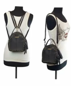 Leather Source Accessory Bags & Purses Harley-Davidson® Women's Midnight Rider Convertible Backpack, MD4933L-BLACK