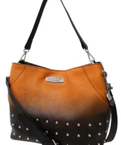 Leather Source Accessory Bags & Purses Harley-Davidson® Ombre Effect Leather HOBO Purse, OL1413L-ORGBLK