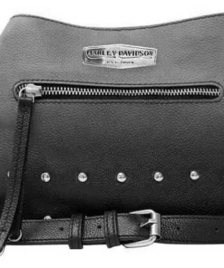 Leather Source Accessory Bags & Purses Harley-Davidson® Ombre Effect Leather Crossbody Purse, OL1435L-Gray Black