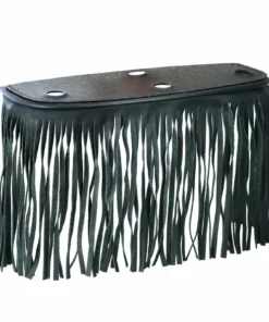 Daniel Smart Manufacturing Custom Accessories DSM® Black Leather Floor Boards With Fringe - Large
