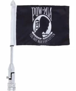 Daniel Smart Manufacturing DSM® Motorcycle Flagpole Mount & POW MIA Flag