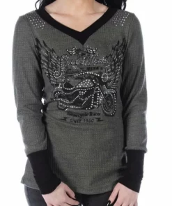 Daniel Smart Manufacturing Liberty Wear® Embellished Speed Master Thermal Long Sleeve Tee Long Sleeve Shirts