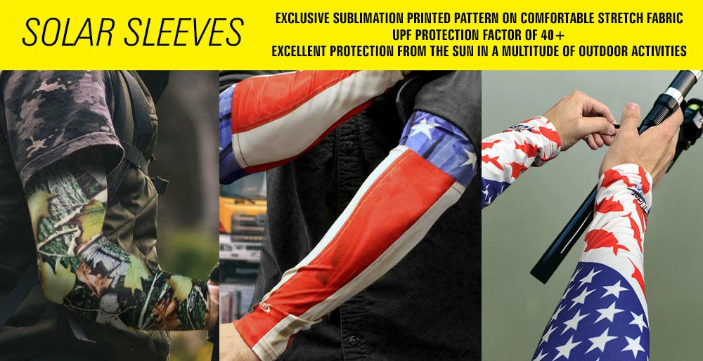Daniel Smart Manufacturing DSM® UV Sun Protection Arm Sleeve Solar Sleeves USA Flag 4 Daniel Smart Manufacturing DSM® UV Sun Protection Arm Sleeve Solar Sleeves USA Flag