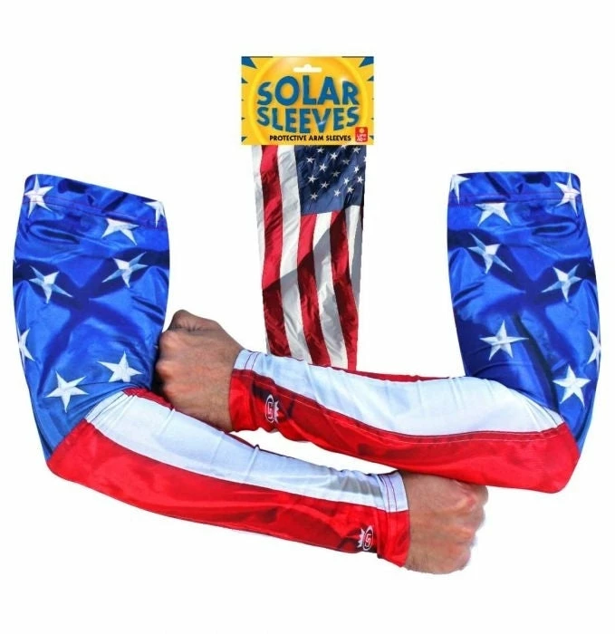 Daniel Smart Manufacturing DSM® UV Sun Protection Arm Sleeve Solar Sleeves USA Flag 3 Daniel Smart Manufacturing DSM® UV Sun Protection Arm Sleeve Solar Sleeves USA Flag