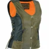 Daniel Smart Manufacturing DS298 Women's Vest With Grommet And Lacing Accents - Two Tone