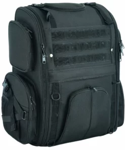 Daniel Smart Manufacturing DSM® Adjustable Large Modernized Sissy Bar Bag Luggage, DS376 Bags, Luggage, & Racks