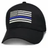 Daniel Smart Manufacturing DSM4 Embroidered Blue Stripe Police Flag Snap Back Baseball Cap Hats