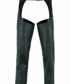 Daniel Smart Manufacturing Pants & Chaps DSM® Unisex Basic Coin Pocket Leather Chaps, Black DS400