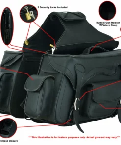 Daniel Smart Manufacturing DS322 Two Strap Saddle Bag Bags, Luggage, & Racks