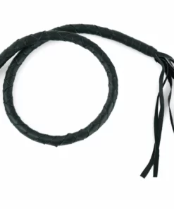 Daniel Smart Manufacturing DSM® Genuine Leather Quick Release 42" Biker Whip - Black