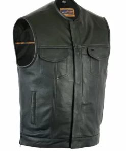Daniel Smart Manufacturing Vests DS187 Upgraded Style Gun Pockets, Hidden Gun Metal Zipper, Bottom Sid