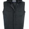Daniel Smart Manufacturing Vests DM982 Men's Black Denim Single Back Panel Concealment Vest W/Rem