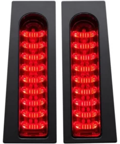 LED Lighting Custom Dynamics® Saddlebag Lights Gloss Black/Red ProBEAM Fillerz, 2040-2157