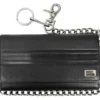 Leather Source Accessory Wallets & Chains Harley-Davidson® Men's Racer Stripe Biker Tri-Fold Tall Leather Wallet - Black