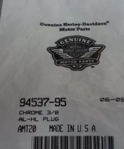 Harley-Davidson® Chrome 3/8 Allen Hole Plug, 94537-95