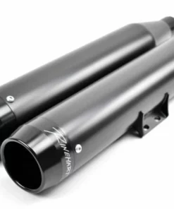 Parts Unlimited Pipes Rinehart® 3.5" Black Slip-On Mufflers W/ Black End Caps, 500-1201