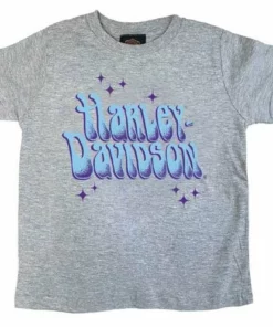 Superstition Harley-Davidson Harley-Davidson® Big Girls' Starry Retro Short Sleeve Tee, Heather Gray Kids