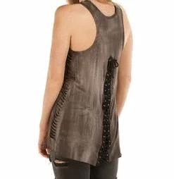 Daniel Smart Manufacturing Liberty Wear® Long Live The Brave Skull And Roses Sleeveless Tee, 7509CHAR Tank Tops