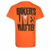 Daniel Smart Manufacturing HQ102 Biker Lives Matter Short Sleeve Tee - Orange Short Sleeve Shirts