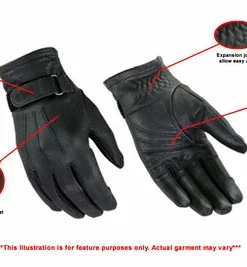 Daniel Smart Manufacturing DSM® Women's Classic Leather W/ Strap Gloves