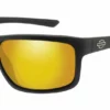 Wiley X Harley-Davidson® Men's Twin Sunglasses, Orange Mirror Lenses & Matte Black Frames
