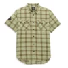 Harley-Davidson® Men's Embroidered Graphic Abbey Stone Plaid Short Sleeve Shirt, 96019-22VM