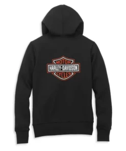 Harley-Davidson® Women's Large Iconic Color-block Zip Front Hoodie, 96078-22VW